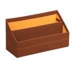 Rhodiarama porte-courrier simili cuir italien 25x10x14 cm - Cuivre