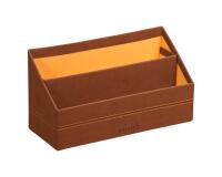 Rhodiarama porte-courrier simili cuir italien 25x10x14 cm - Cuivre