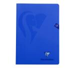 Cahier piqué Mimesys A4 120 pages ligné + marge couverture polypropylène Couleur aléatoire - Assortis