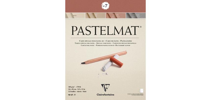 Pastelmat bloc collé 12F 24x30cm 360g