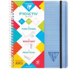 Linicolor FRESH, PROACTIV'BOOK mit Doppelspirale 16x21 cm, 80 Blatt 90g liniert mit Rand, Einband aus gerilltem Polypropylen - Sortiert
