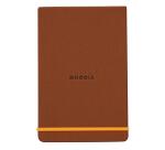 Rhodiarama Webnotepad A5 mit festem Einband, 96 Blatt liniert, mikroperforiert, Papier elfenbein 90g, mit Gummizugverschluss - Kupfer