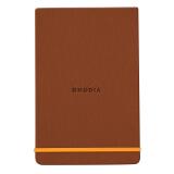Rhodiarama Webnotepad rembordé rigide A5 192 pages ligné microperforé papier ivoire 90g fermeture élastique - Cuivre