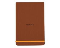 Rhodiarama Webnotepad rembordé rigide A5 192 pages ligné microperforé papier ivoire 90g fermeture élastique - Cuivre