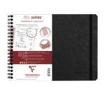 My.Notes Age Bag cahier reliure intégrale à marges détachables B5 paysage 120 pages détachables ligné + cadre en-tête - Noir