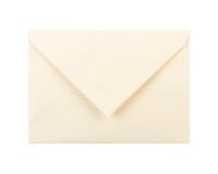 25 enveloppes C6 (114x162mm) Vergé de France doublées gommées - Ivoire