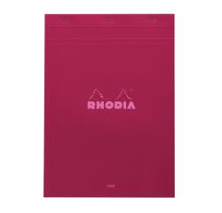 Bloc agrafé Rhodia Couleurs Prune N°16 A5 14,8 x 21 cm - Prune