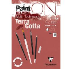 Bloc PaintON TERRACOTTA collé A2 20F