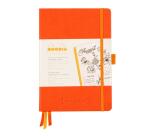 Rhodiarama Goalbook rembordé rigide A5 240 pages dot papier ivoire 90g - Tangerine