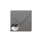 Paquet de 20 enveloppes Pollen 165x165mm 120g/m2 - Gris acier