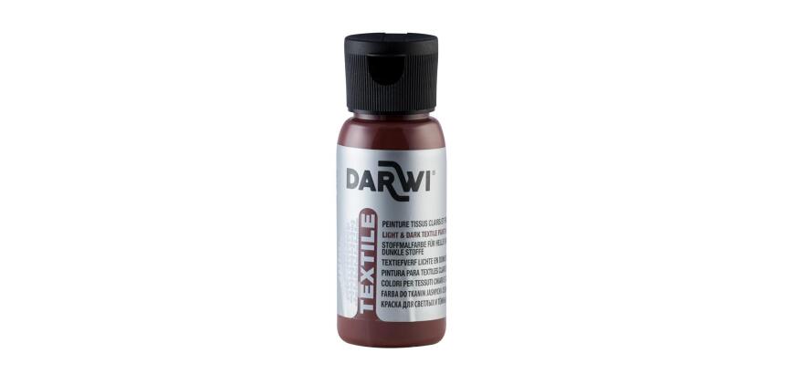 DARWI Flacon de 50 ml de Peinture Textile Opaque - Châtaigne