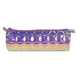 Trousse holographique ronde Ø7x22 cm violet - Violet