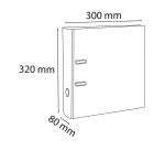 A4 MAXI Archivadores papel jaspeado Prem'Touch ® Lomo: 80 mm - Gris-Lomo Negro