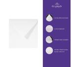 25 enveloppes 165x165mm, Vergé de France doublées gommées