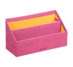 Rhodiarama porte-courrier simili cuir italien 25x10x14 cm - Fuchsia