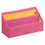 Rhodiarama porte-courrier simili cuir italien 25x10x14 cm - Fuchsia