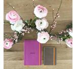 Rhodiarama carnet souple A5 160 pages dot papier ivoire 90g fermeture élastique - Lilas