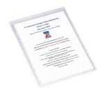 Sachet de 10 pochettes adhésives PVC lisse 14/100e - A4 - Cristal