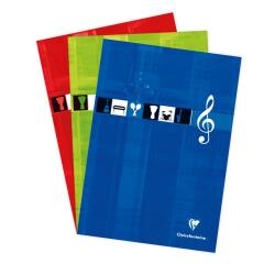 Bloc Musique encollé en-tête A4 100 pages Couleur aléatoire - Assortis