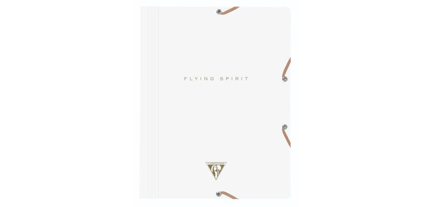 Chemise à élastique 3 rabats Flying Spirit White 24x32cm motifs assortis - Blanc