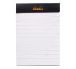 Bloc agrafé Rhodia N°11 7,4x10,5 cm 80 feuillets ligné 80g - Noir