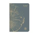 Carnet piqué FOREVER PREMIUM 100% recyclé A5 96 pages ligné papier recyclé blanc 90 g - Gris plomb