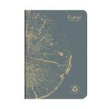 Carnet piqué FOREVER PREMIUM 100% recyclé A5 96 pages ligné papier recyclé blanc 90 g - Gris plomb