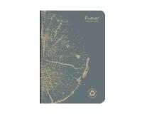 Carnet piqué FOREVER PREMIUM 100% recyclé A5 96 pages ligné papier recyclé blanc 90 g - Gris plomb