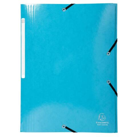 Carpetas con gomas y 3 solapas, maxi capacity Iderama® 425 g/m2 - Azul claro