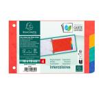 Intercalaires pour fiches bristol carte lustrée 225g/m2 4 positions - 100x150mm - Couleurs assorties