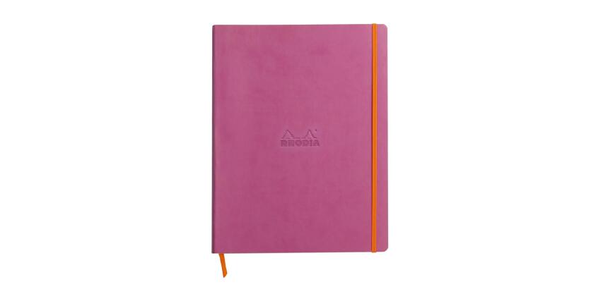 Rhodiarama cahier souple A4+ 160 pages ligné papier ivoire 90g - Lilas