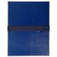 Expanding spine folder with hook and loop fastening strip