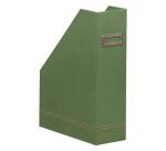 Rhodiarama porte-revues simili cuir italien 10x25x31 cm - Sauge