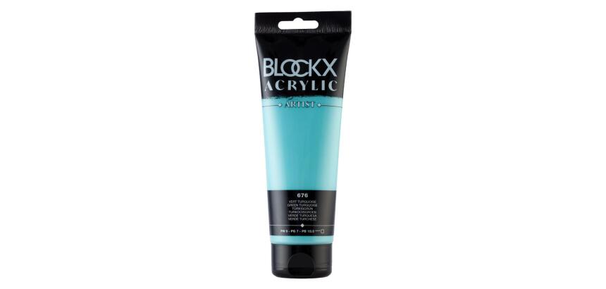 Peinture acrylique fine tube 250ml - Vert turquoise
