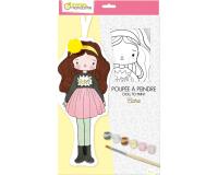 Poupée à peindre, Clara - Jaune