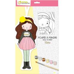 Poupée à peindre, Clara - Jaune