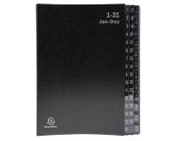 Bradel 21x19cm phone + fax directory 200 pages - Black