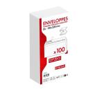 Paquet de 100 Enveloppes Blanches DL-110x220mm - Auto-Adhésives - 80g/m2 - Blanc