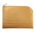 Rhodiarama pochette zippée en simili cuir - taille L (21x28 cm) - Or