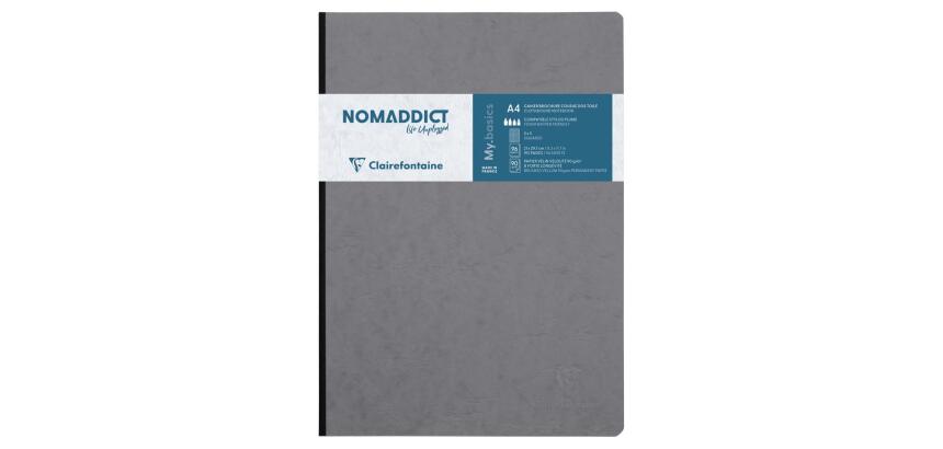 Cahier brochure Age Bag A4 192 pages petits carreaux - Gris