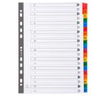 Intercalaires Imprimés alphabétiques carte blanche 160g - 20 positions - A4 - Blanc