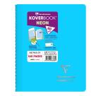 Carnet reliure intégrale enveloppante Koverbook Neon A5 160 pages ligné couverture polypropylène opaque - Assortis