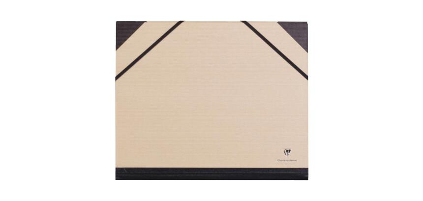 Carton à dessin Kraft à élastiques 26x33cm - Brun