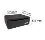 Módulo individual con 1 gran cajón para guardar todos los utensilios, con tope de seguridad y porta-etiquetas - 270x355x135 mm - ECOBlack - Negro