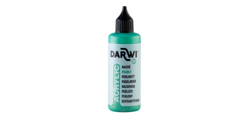Darwi Flacon de 80 ml de Peinture Acrylique Universelle Nacrée - Vert nacré