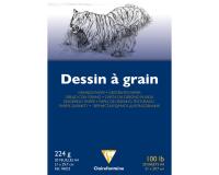 Dessin à Grain bloc collé 20F A4 224g