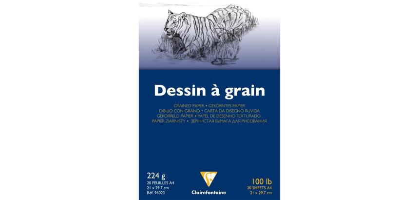 Dessin à Grain bloc collé 20F A4 224g
