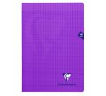 Cahier piqué Mimesys A4 48 pages grands carreaux couverture polypropylène Couleur aléatoire - Assortis