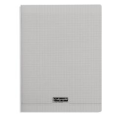 Cahier piqué 8000 POLYPRO 24x32 cm 96 pages grands carreaux 90 g - Gris