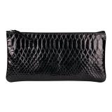 REPTILE DESIGN Trousse plate 22x11 cm, Python noir - Python noir